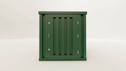 Flatpack - 4 - Bottle Green - 1 End Door view 1