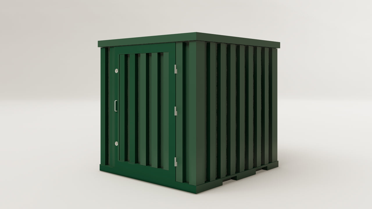 Flatpack - 4 - Bottle Green - 1 End Door view 2