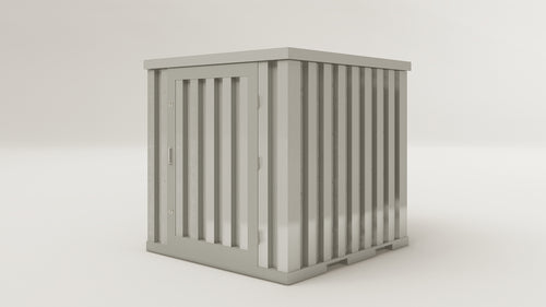 Flatpack - 4 - Galvanised Steel - 1 End Door view 2