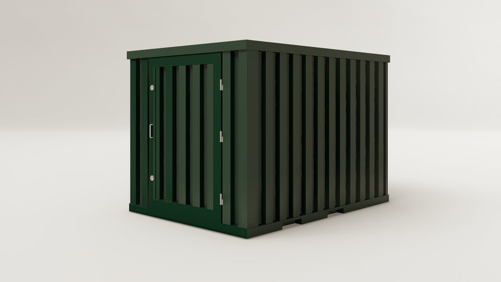 Flatpack - 6 - Bottle Green - 1 End Door view 2