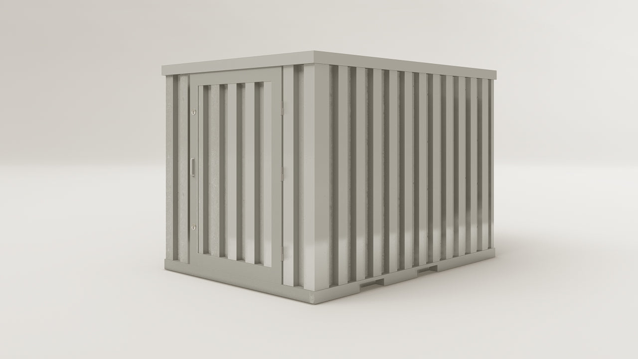 Flatpack - 6 - Galvanised Steel - 1 End Door view 2