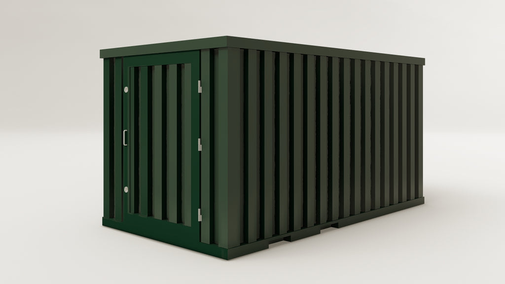 Flatpack - 8 - Bottle Green - 1 End Door view 2