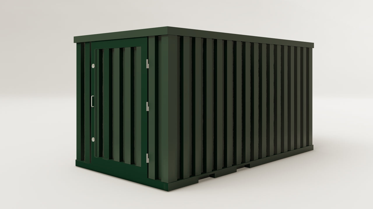 Flatpack - 8 - Bottle Green - 1 End Door view 2