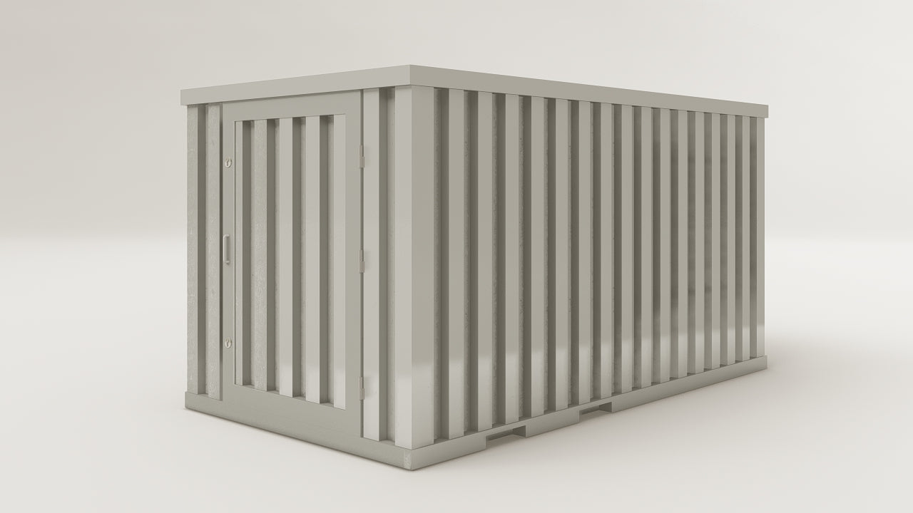 Flatpack - 8 - Galvanised Steel - 1 End Door view 2