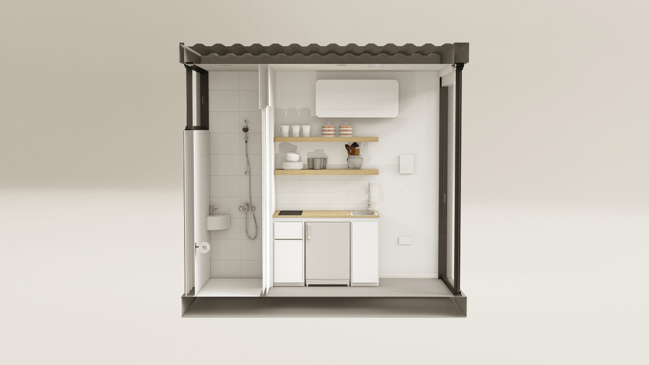 Living Space - 7.5 - Grey Aluminium - 1 End Door view 1