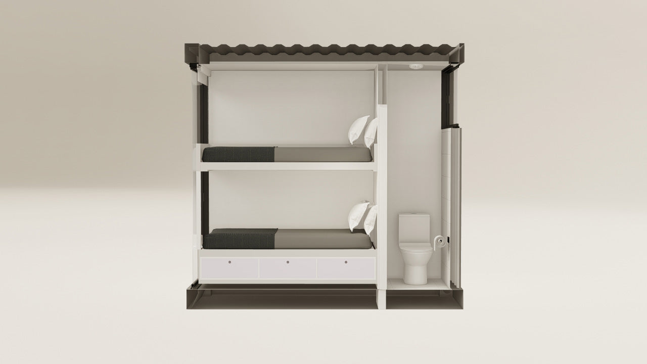 Living Space - 7.5 - Grey Aluminium - 1 End Door view 2