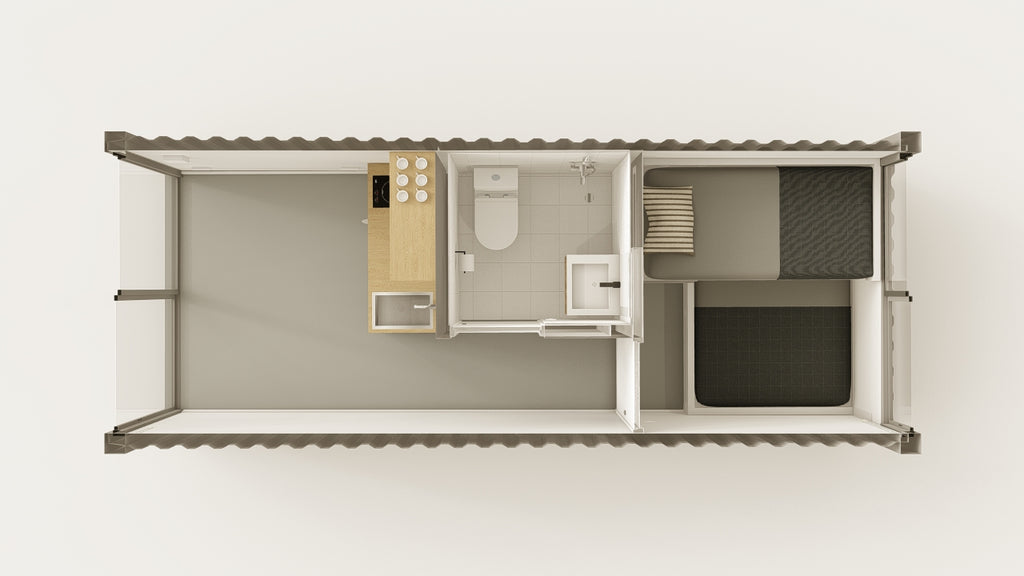 Living Space - 15 - Grey Aluminium - 1 End Door view 3