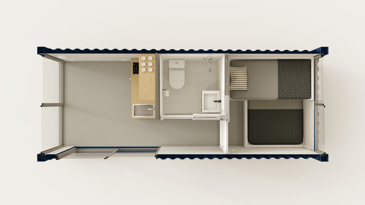 Living Space - 15 - Gentian Blue - 1 End Door 1 Side Door view 3