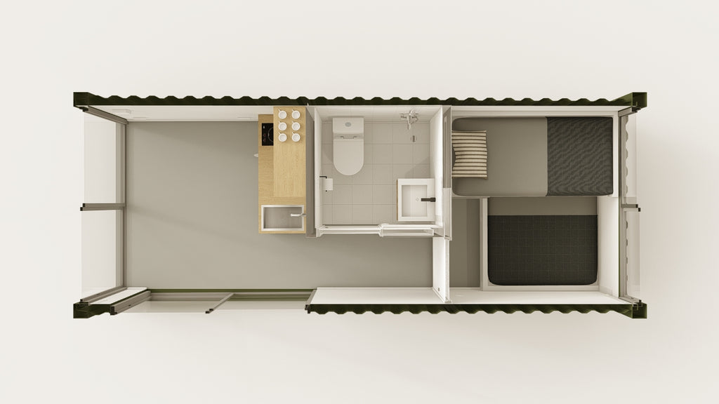 Living Space - 15 - Bottle Green - 1 End Door 1 Side Door view 3
