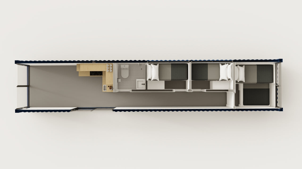 Living Space - 30 - Gentian Blue - 1 End Door 1 Side Door view 3