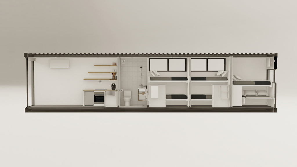 Living Space - 30 - Grey Aluminium - 1 End Door 1 Side Door view 2