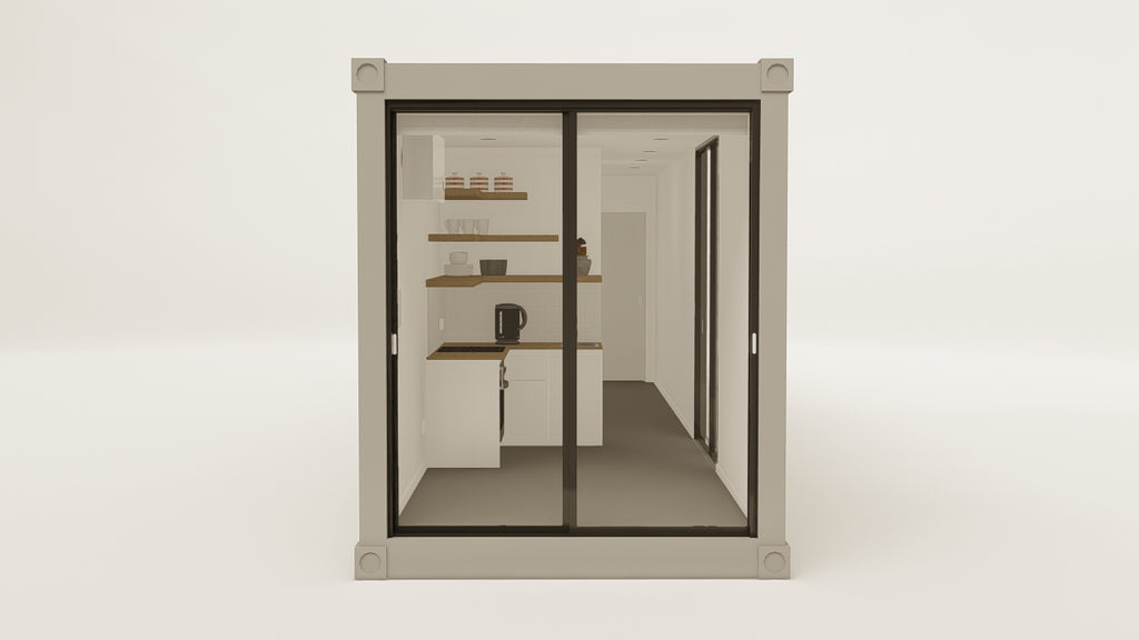 Living Space - 30 - Grey Aluminium - 1 End Door 1 Side Door view 5