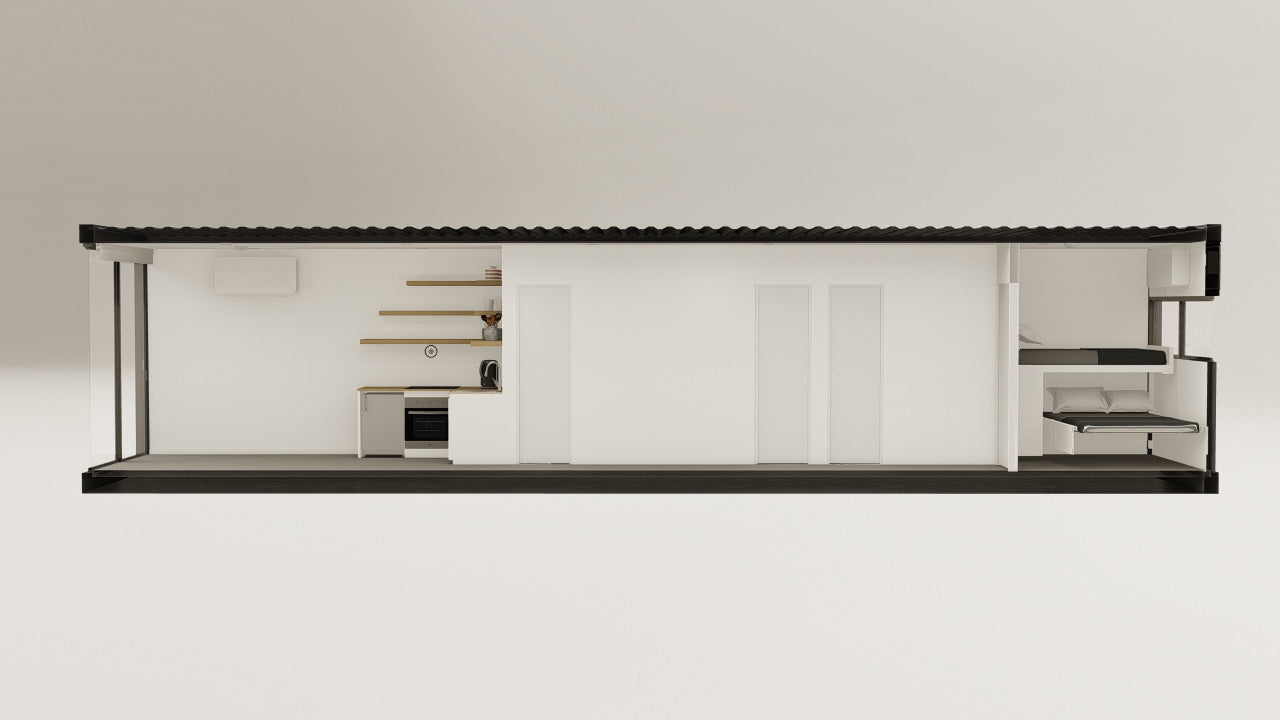 Living Space - 30 - Anthracite - 1 End Door 2 Side Doors view 1