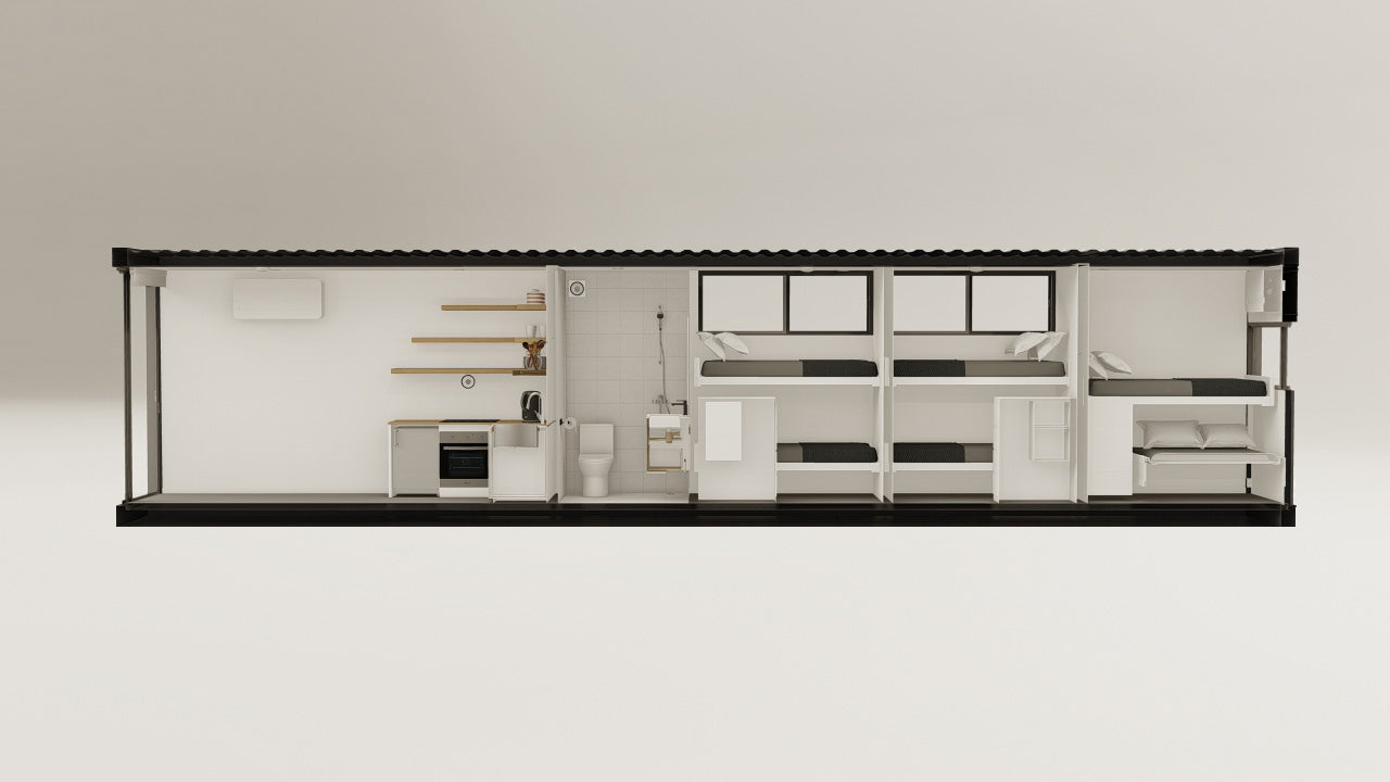 Living Space - 30 - Anthracite - 1 End Door 2 Side Doors view 2