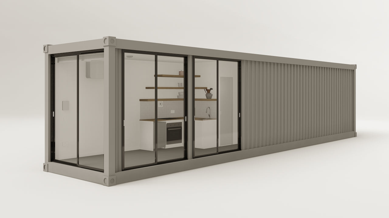 Living Space - 30 - Grey Aluminium - 1 End Door 2 Side Doors view 4