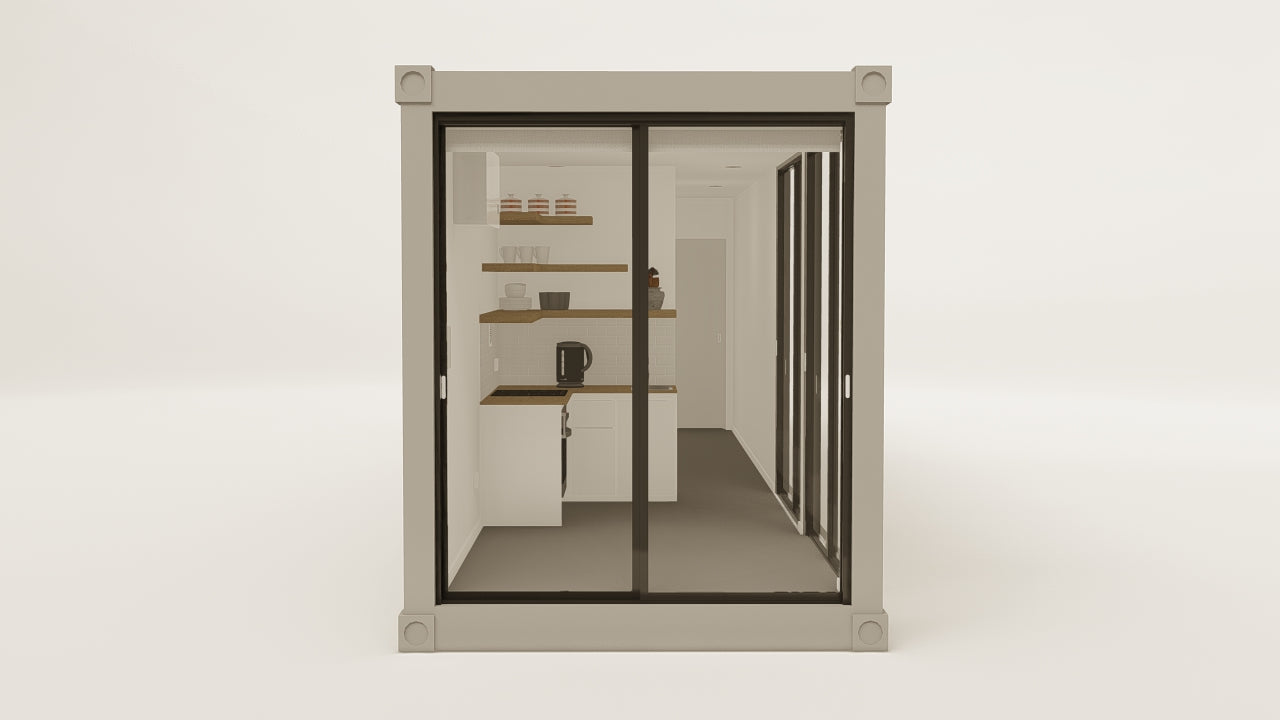 Living Space - 30 - Grey Aluminium - 1 End Door 2 Side Doors view 5