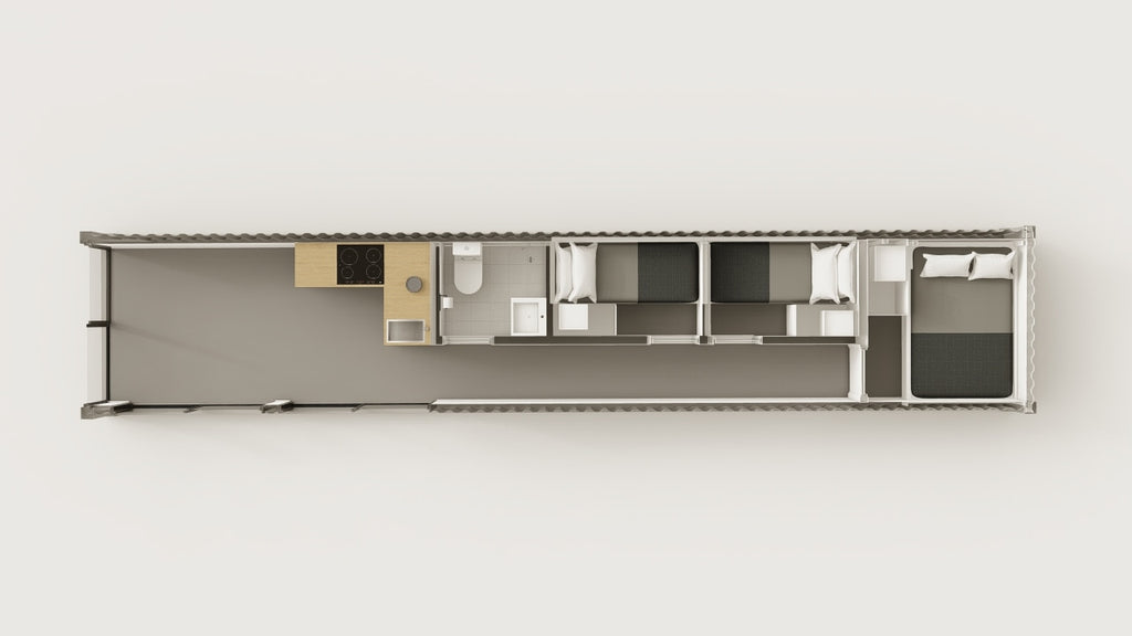 Living Space - 30 - Grey Aluminium - 3 Doors