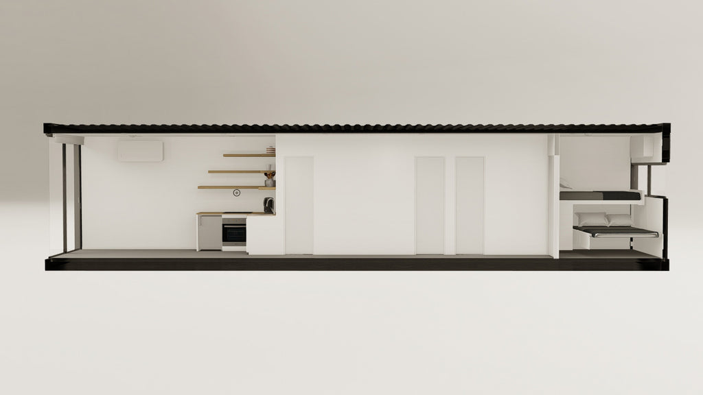 Living Space - 30 - Graphite Black - 1 End Door 2 Side Doors view 1