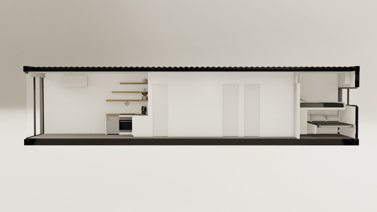 Living Space - 30 - Graphite Black - 1 End Door 2 Side Doors view 1