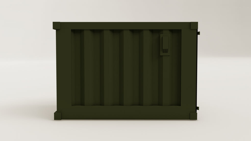 Mini Container - 1.5 - Bottle Green - 1 End Door view 3