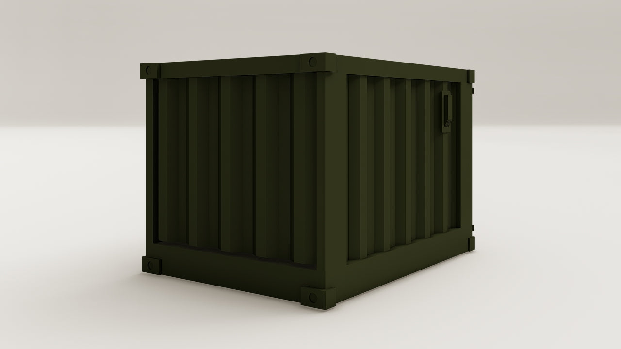 Mini Container - 1.5 - Bottle Green - 1 End Door view 4