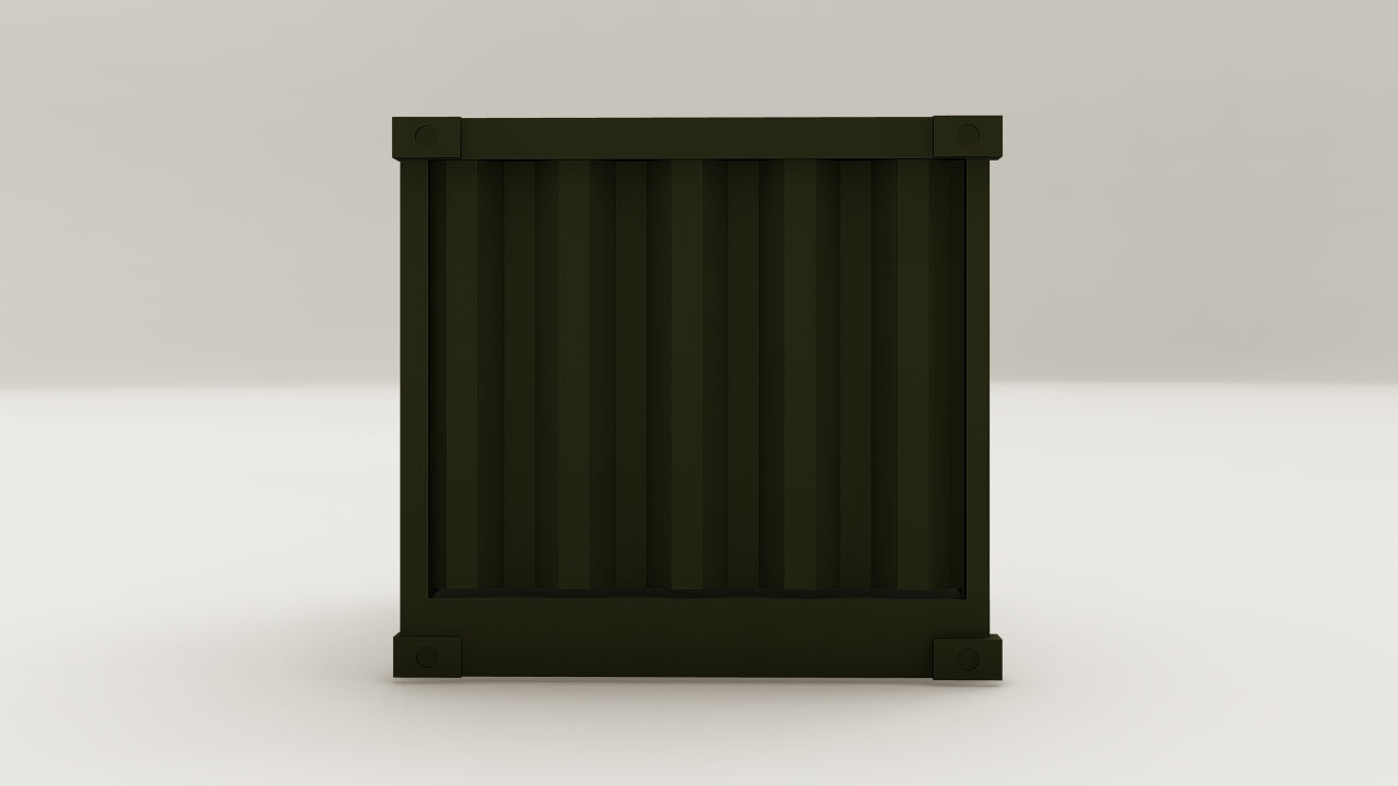 Mini Container - 1.5 - Bottle Green - 1 End Door view 5