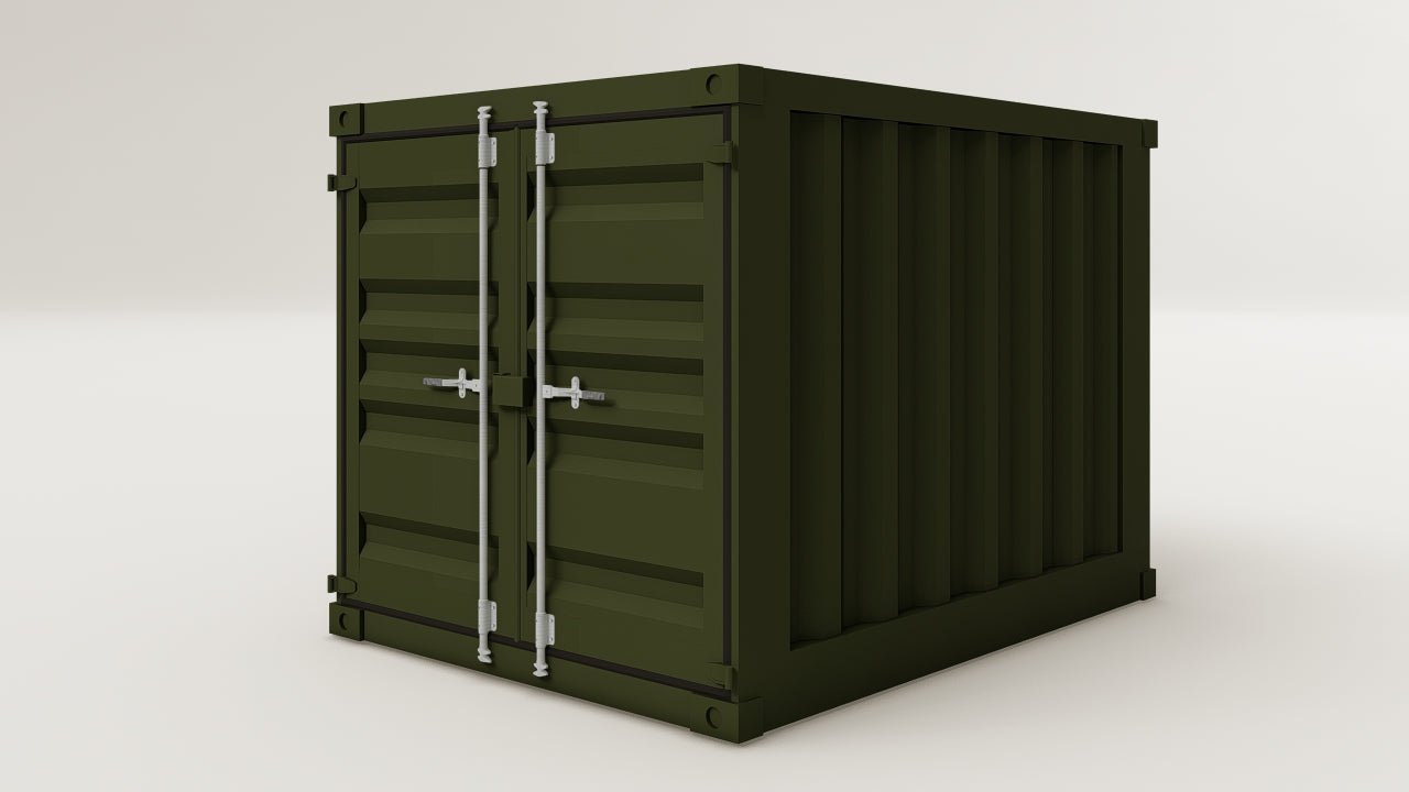 Mini Container - 2 - Bottle Green - 1 End Door view 2