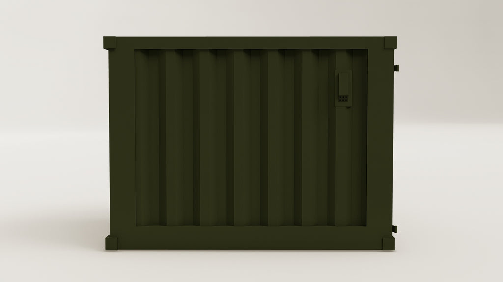 Mini Container - 2 - Bottle Green - 1 End Door view 3