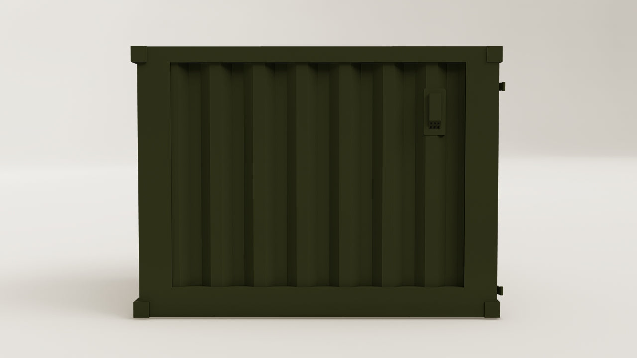 Mini Container - 2 - Bottle Green - 1 End Door view 3