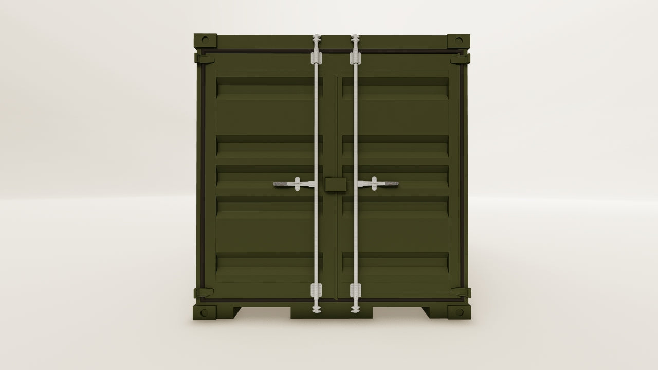 Mini Container - 2.5 - Bottle Green - 1 End Door view 1