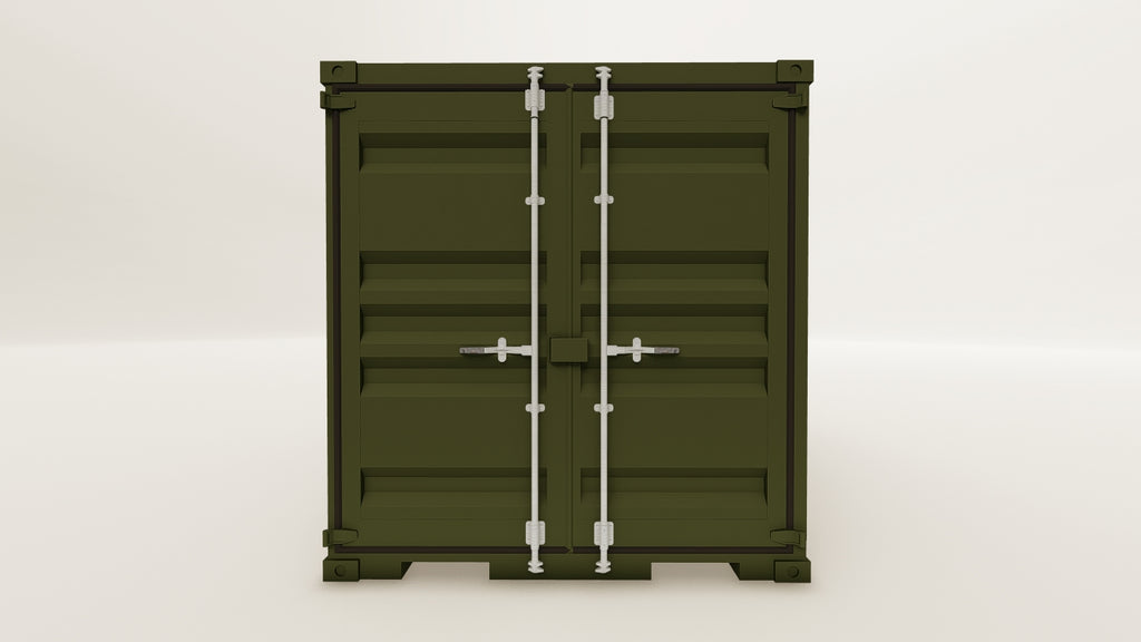 Mini Container - 3 - Bottle Green - 1 End Door view 1