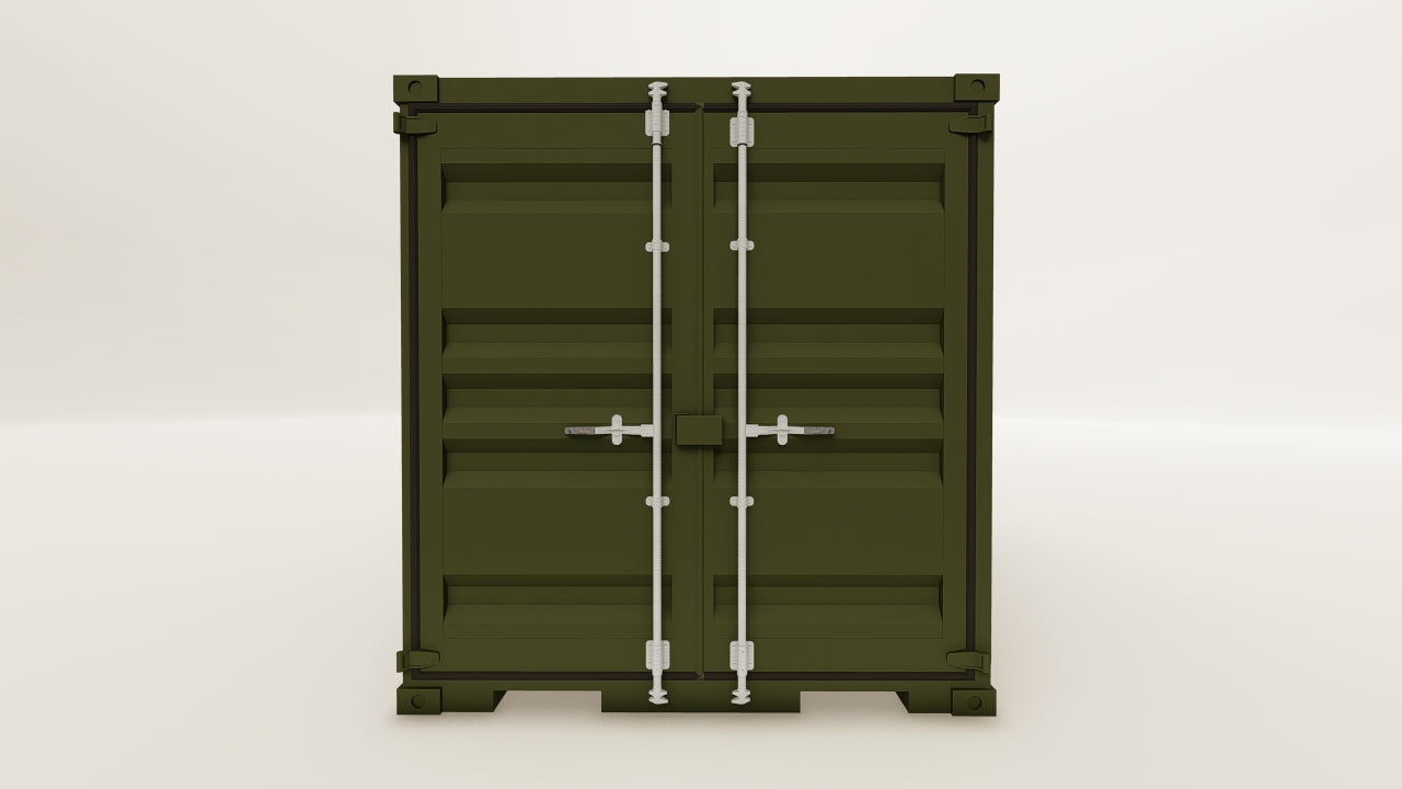 Mini Container - 3 - Bottle Green - 1 End Door view 1