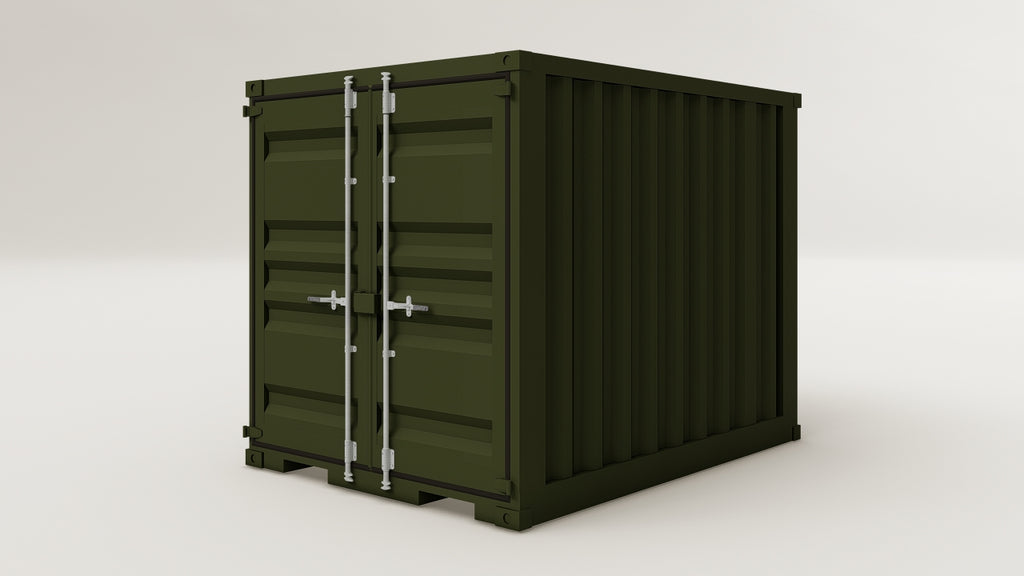 Mini Container - 3 - Bottle Green - 1 End Door view 2