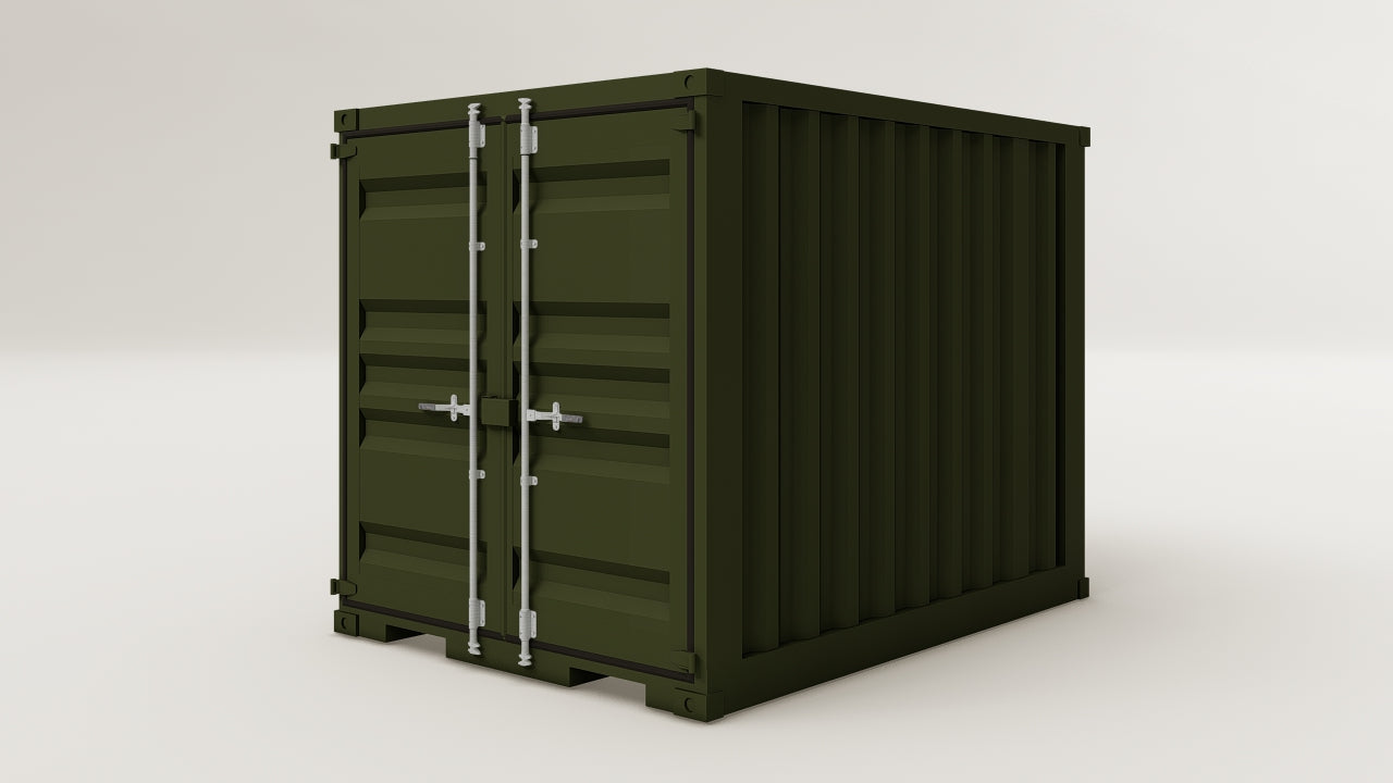 Mini Container - 3 - Bottle Green - 1 End Door view 2