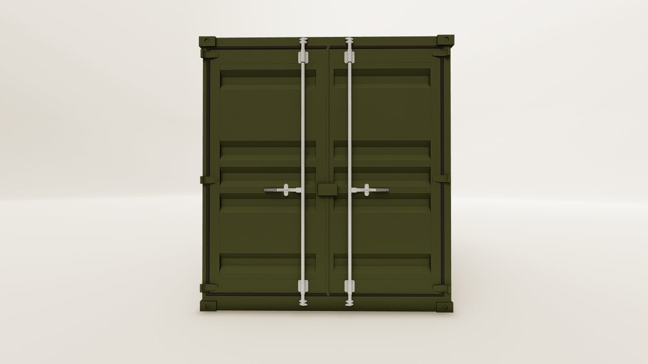 Mini Container - 5 - Bottle Green - 1 End Door view 1