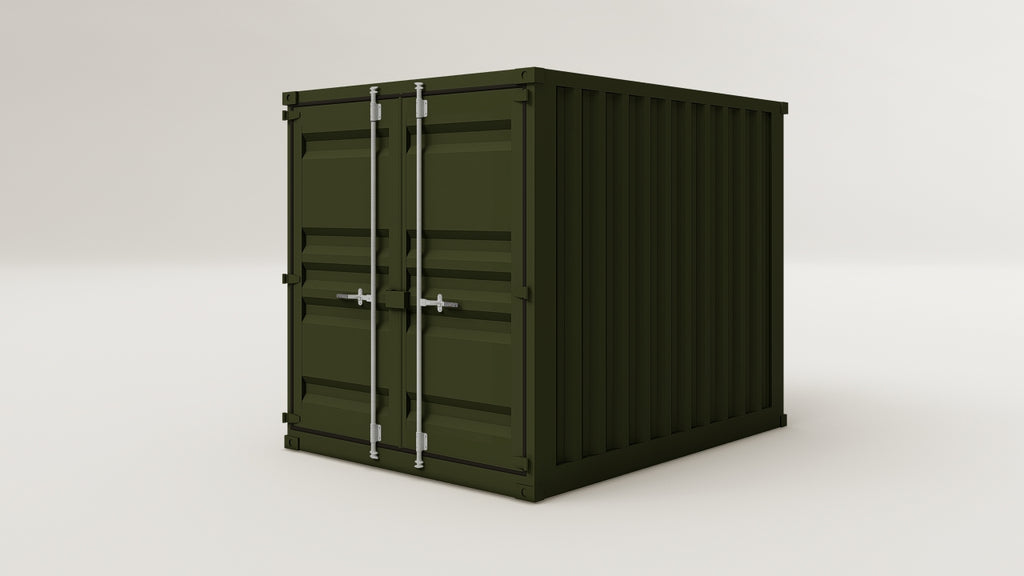 Mini Container - 5 - Bottle Green - 1 End Door view 2