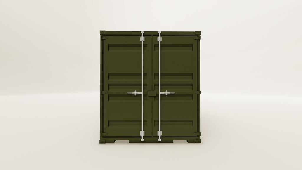 Mini Container - 6 - Bottle Green - 1 End Door view 1
