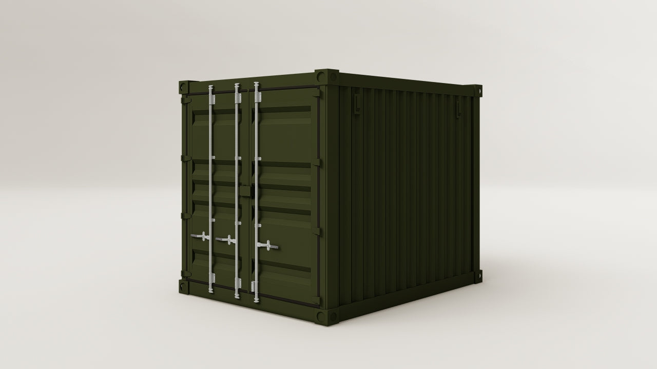 Container - 7.5 - Bottle Green - 1 End Door view 2