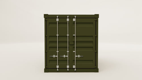 Container - 7.5 - Bottle Green - 2 End Doors view 1