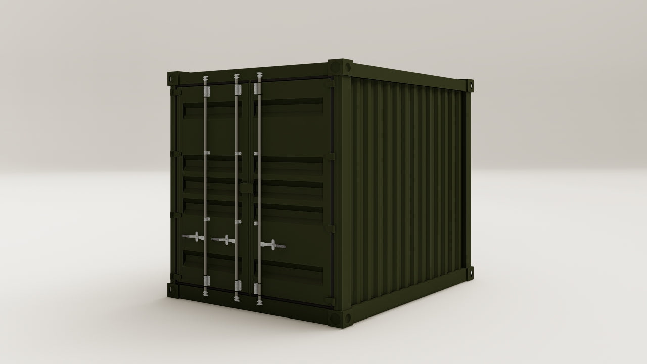 Container - 7.5 - Bottle Green - 2 End Doors view 4