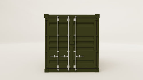 Container - 7.5 - Bottle Green - 2 End Doors 1 Side Door view 1