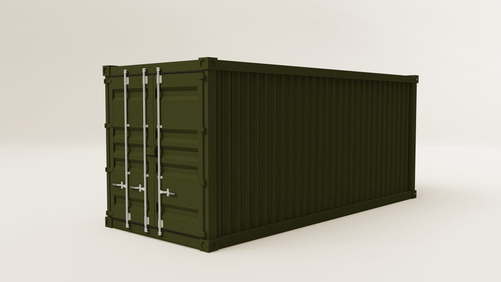 Container - 15 - Bottle Green - 1 End Door 1 Side Door view 2
