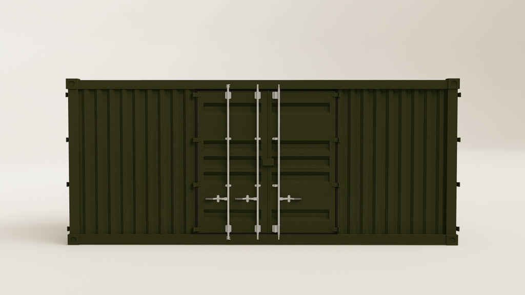 Container - 15 - Bottle Green - 1 End Door 1 Side Door view 3
