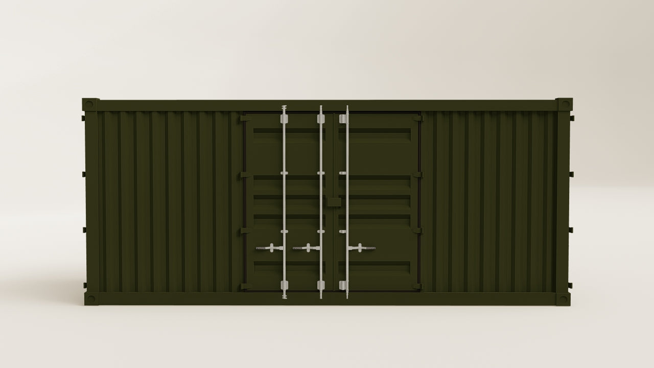 Container - 15 - Bottle Green - 1 End Door 1 Side Door view 3