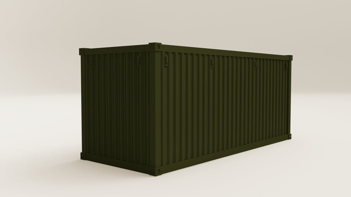 Green Container Side Container - 15 - Bottle Green - 1 End Door 2 Side Doors – Bloc Spaces