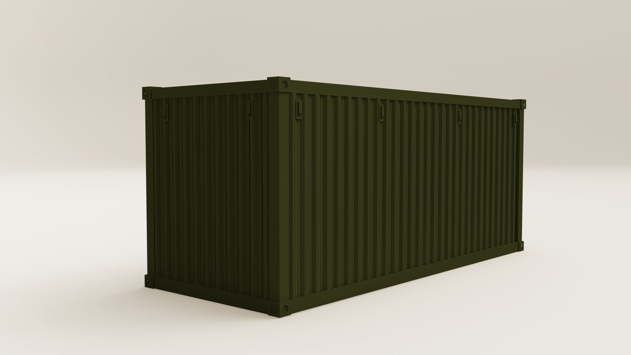 Container - 15 - Bottle Green - 1 End Door 2 Side Doors view 4