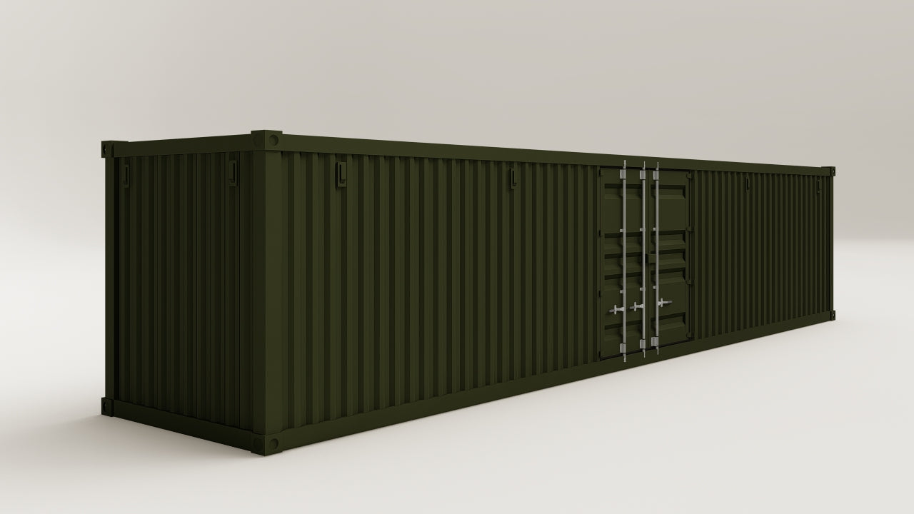 Container - 30 - Bottle Green - 1 End Door 1 Side Door view 4