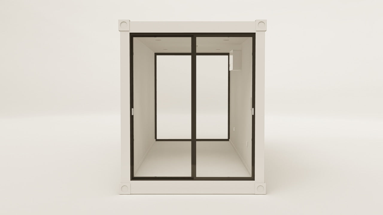 Work Space - 15 - Grey Aluminium - 2 Doors