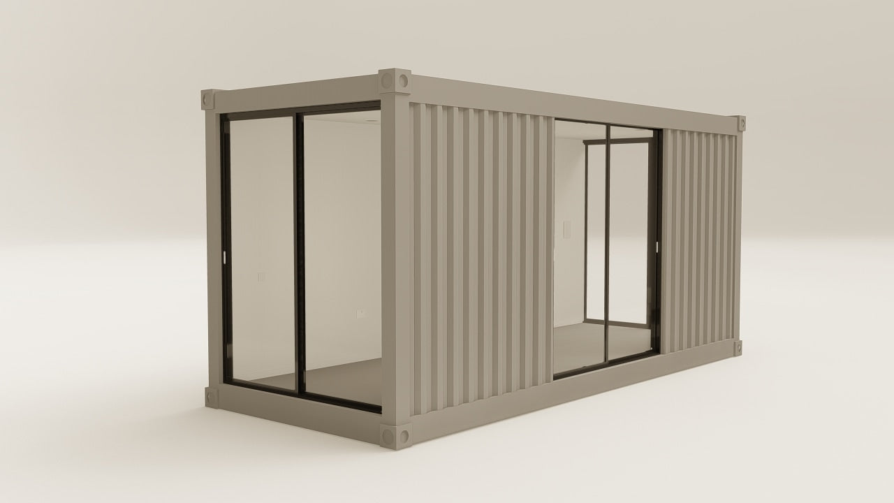 Work Space - 15 - Grey Aluminium - 3 Doors