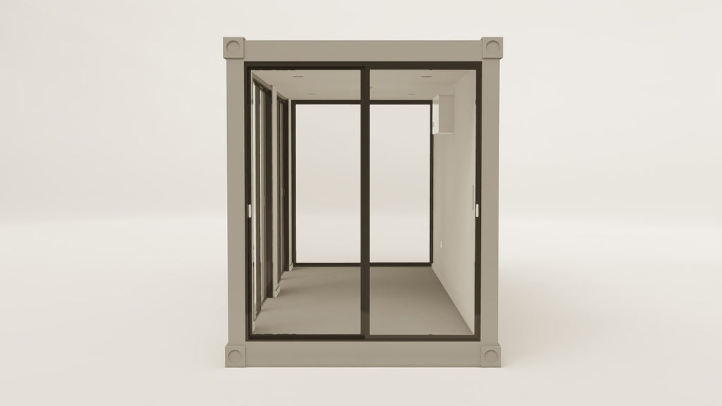 Work Space - 15 - Grey Aluminium - 4 Doors